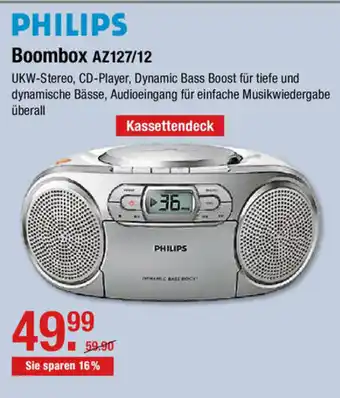 V Markt Philips Boombox AZ127/12 Angebot