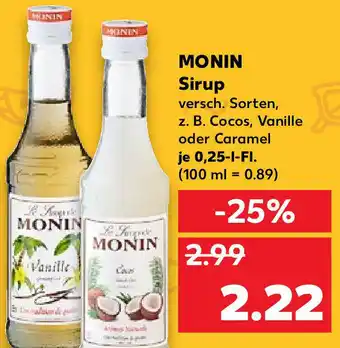 Kaufland Monin Sirup 0,25L Angebot