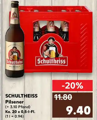 Kaufland Schultheiss Pilsener 20x0,5L Angebot