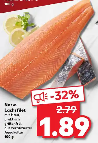 Kaufland Norw. Lachsfilet 100g Angebot