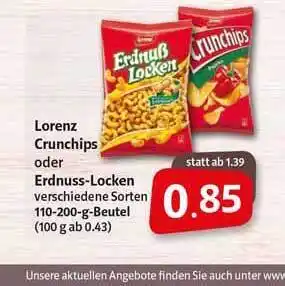 Markant Lorenz Crunchips oder Erdnuss-Locken Angebot