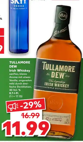 Kaufland Tullamore Dew  Irish Whiskey 0,7L Angebot