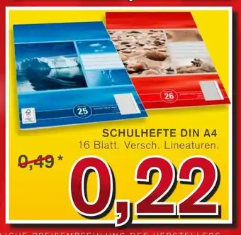 KODi Schulhefte DIN A4 Angebot