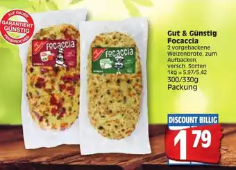 Edeka Gut & Günstig Focaccia 300/330g Angebot