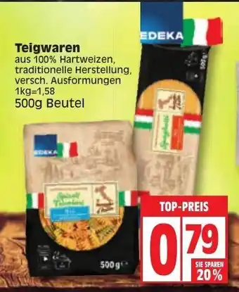 Edeka Teigwaren 500g Beutel Angebot