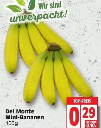 Edeka Del Monte Mini Bananen 100g Angebot