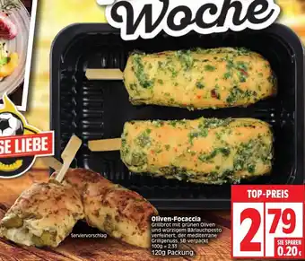 Edeka Oliven Focaccia 120g Angebot