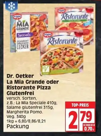 Edeka Dr. Oetker La Mia Grande oder Ristorante Pizza Glutenfrei Angebot