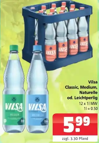 Getränkehaus Vilsa Classic, Medium, Naturelle od. Leichtperlig 12x1 L Angebot