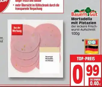 Edeka Bauern Gut Mortadella mit Pistazien 100g Angebot