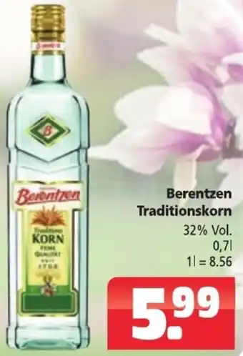 Getränkehaus Berentzen Traditionskorn 0,7 L Angebot