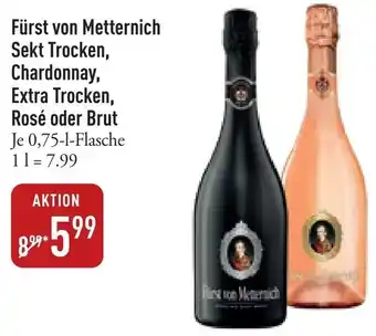 Galeria Markthalle Fürst von Metternich Sekt Trocken, Chardonnay, Extra Trocken, Rosé oder Brut 0,75 L Flasche Angebot