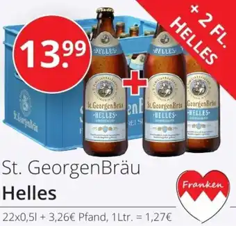 Sagasser St. GeorgenBräu Helles 22x0,5 L Angebot