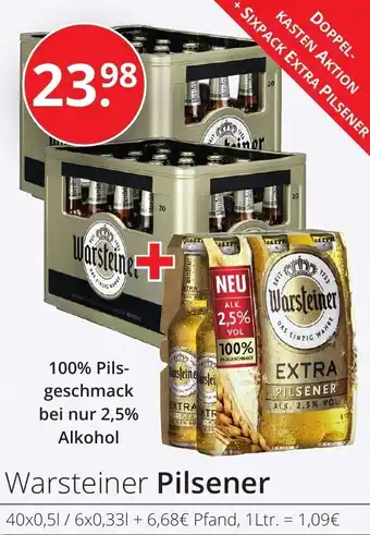 Sagasser Warsteiner Pilsener 40x0,5 L/6x0,33 L Angebot