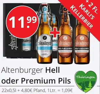 Sagasser Altenburger Hell oder Premium Pils 22x0,5 L Angebot