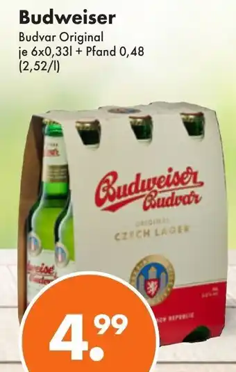 Trink und Spare Budweiser Budvar Original 6x0,33 L Angebot