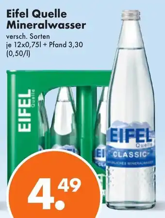 Trink und Spare Eifel Quelle Mineralwasser 12x0,75 L Angebot