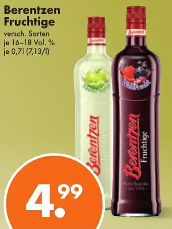 Trink und Spare Berentzen Fruchtige 0,7 L Angebot