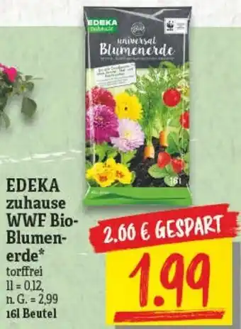 NP Discount EDEKA zuhause WWF Bio-Blumenerde 16 L Beutel Angebot