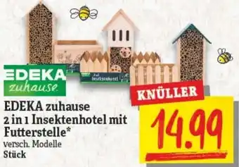 NP Discount EDEKA zuhause 2 in 1 Insektenhotel mit Futterstelle Angebot