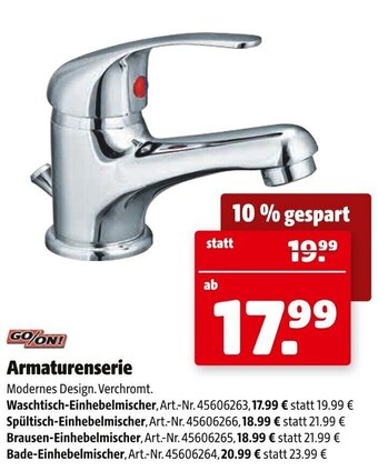 Hagebau Go/On! Armaturenserie Angebot