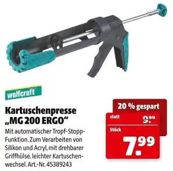 Hagebau wolfcraft Kartuschenpresse ,,MG 200 ERGO" Angebot