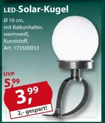 Sonderpreis Baumarkt LED-Solar-Kugel Angebot