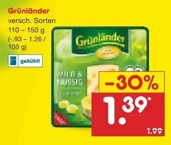 Netto Marken-Discount Grünländer 110-150g Angebot