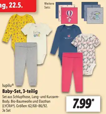 Lidl lupiluⓇ Baby-Set, 3-teilig Angebot