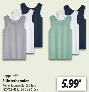 Lidl pepperts!Ⓡ 3 Unterhemden Angebot