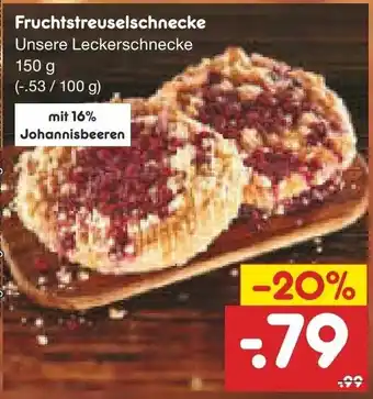 Netto Marken-Discount Fruchtstreuselschnecke 150g Angebot