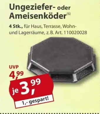 Sonderpreis Baumarkt Ungeziefer- oder Ameisenköder 4 Stk. Angebot