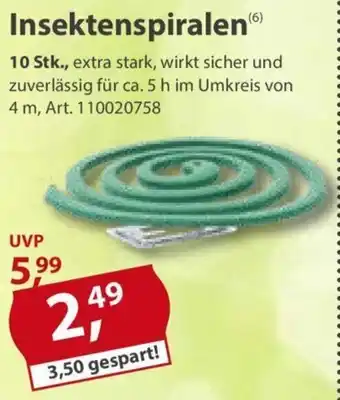 Sonderpreis Baumarkt Insektenspiralen 10 Stk Angebot