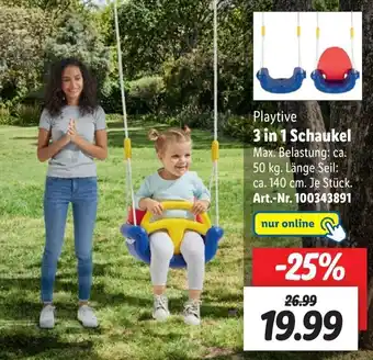 Lidl Playtive 3 in 1 Schaukel Angebot