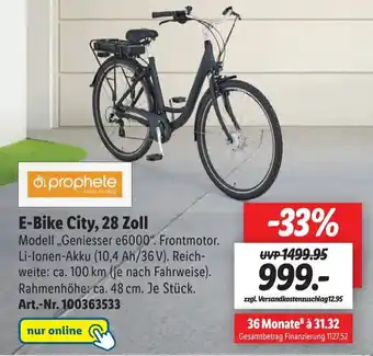 Lidl prophete E-Bike City, 28 Zoll Angebot