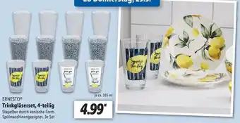 Lidl ERNESTOⓇ Trinkgläserset, 4-teilig Angebot