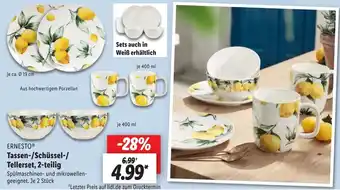 Lidl ERNESTOⓇ Tassen-/Schüssel-/ Tellerset, 2-teilig Angebot