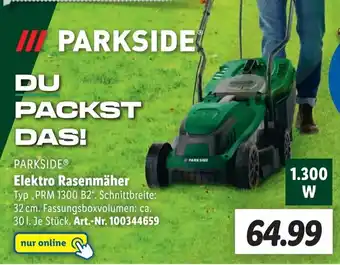 Lidl PARKSIDEⓇ Elektro Rasenmäher ,PRM 1300 B2" Angebot