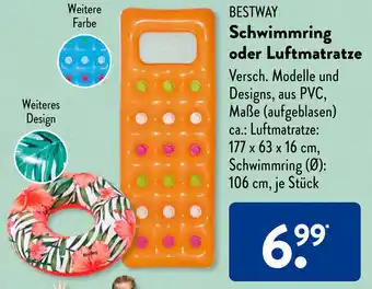 Aldi Süd BESTWAY Schwimmring oder Luftmatratze Angebot