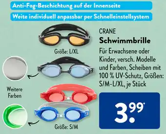 Aldi Süd CRANE Schwimmbrille Angebot