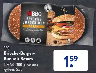 Aldi Süd BBQ Brioche-Burger-Bun mit Sesam 300 g Packung Angebot