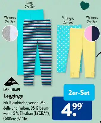 Aldi Süd IMPIDIMPI Leggings 2er-Set Angebot