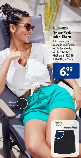 Aldi Süd BLUE MOTION Sweat-Rock oder Shorts Angebot