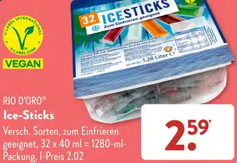 Aldi Süd RIO D'OROⓇ Ice-Sticks 1280 ml Packung Angebot