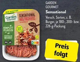 Aldi Süd GARDEN GOURMET Sensational 180, 200, 226 g Packung Angebot
