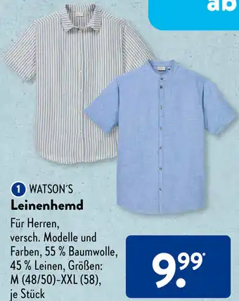 Aldi Süd WATSON'S Leinenhemd Angebot