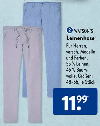 Aldi Süd WATSON'S Leinenhose Angebot