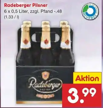 Netto Marken-Discount Radeberger Pilsner 6x0,5L Angebot