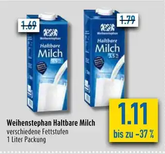 diska Weihenstephan Haltbare Milch 1 L Angebot