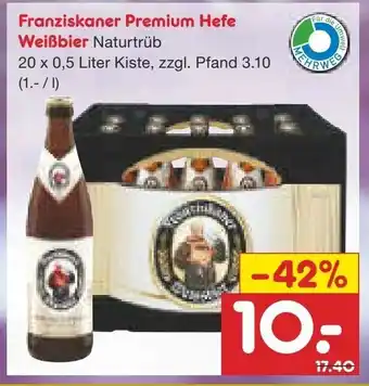 Netto Marken-Discount Franziskaner Premium Hefe Weißbier 20x0,5L Angebot